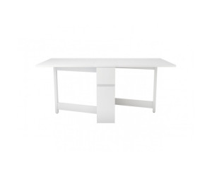 Kungla Drop Leaf ištraukiamas pietų stalas (baltas)